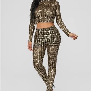 Pant Set - Gold